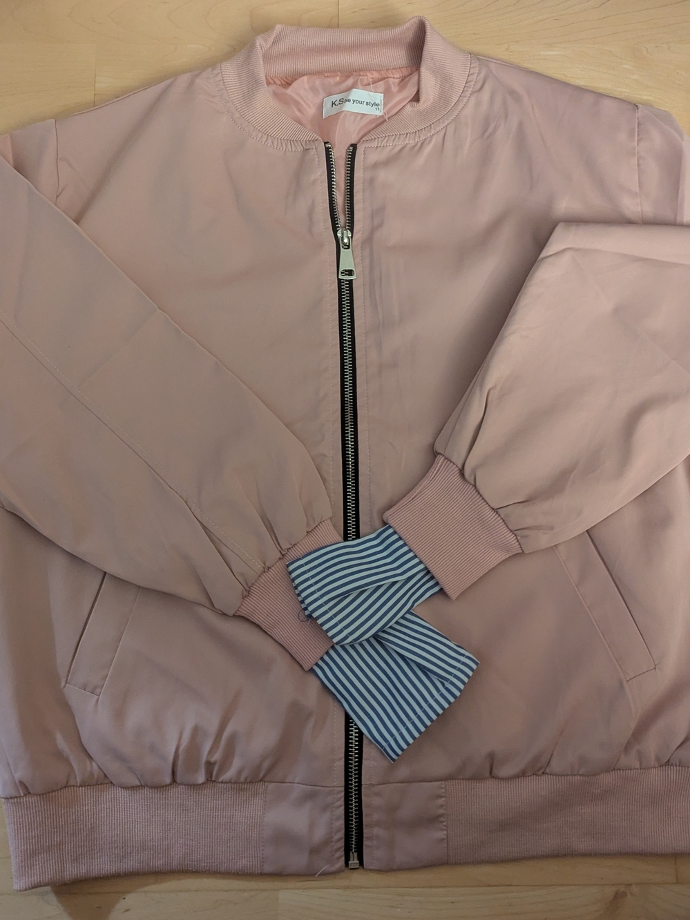K Style Pink Bomber Jacket